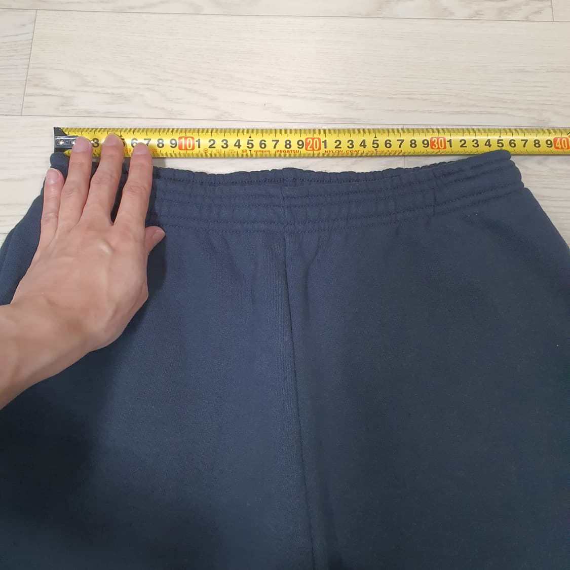 laa la 어패럴 스웨트 쇼츠 다크네이비 티셔츠 샘플 상품이미지2