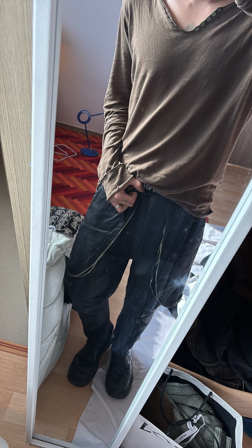 Back-to-front Zipper Pants 상품이미지5