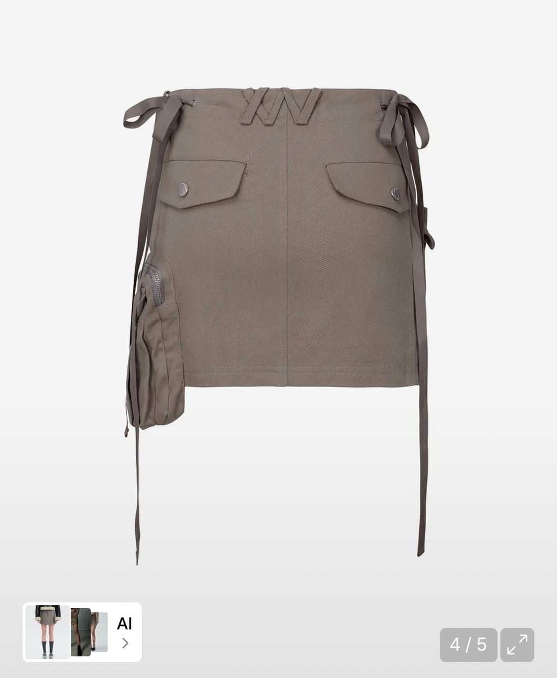 나체 strap cargo mini skirt 스트랩카고미니스커트 베이지 상품이미지2