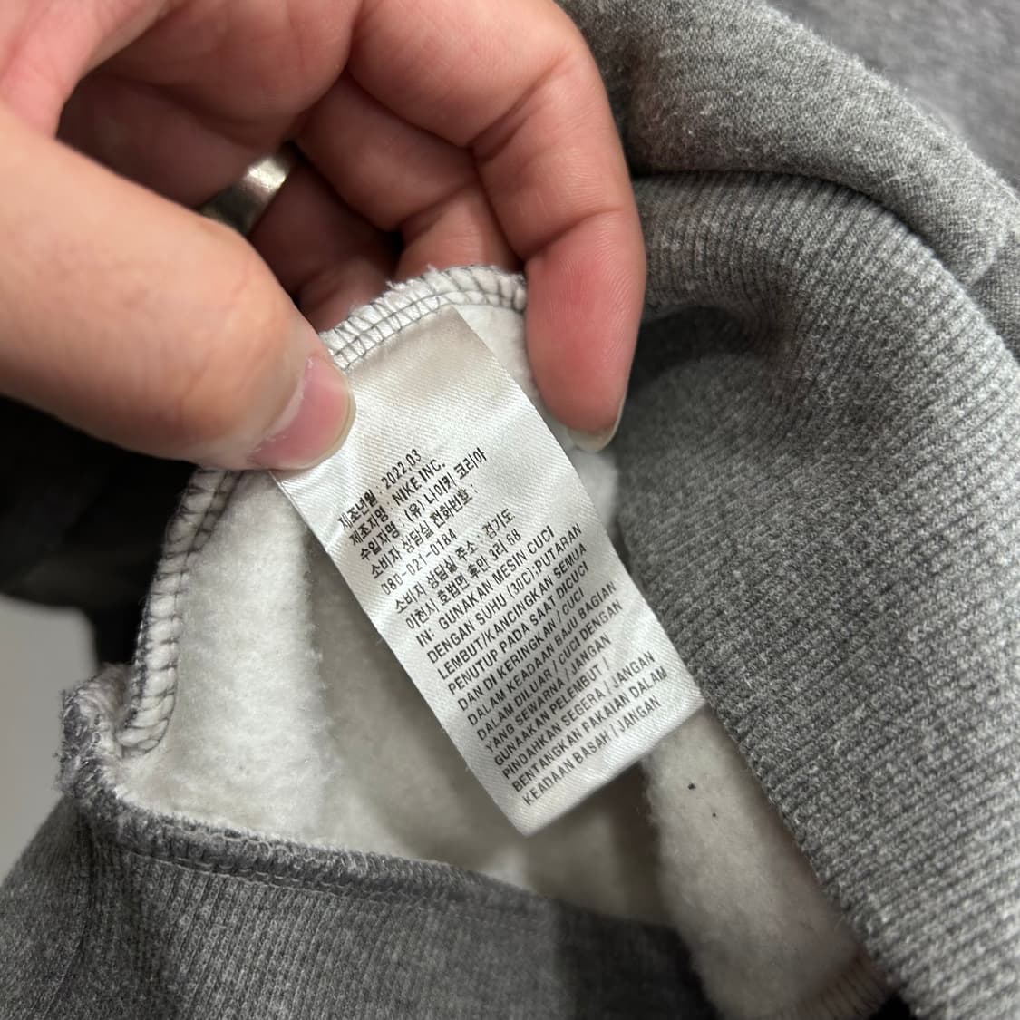 나이키 팀 스우시 슬리브포켓 오버핏 기모 후드티 상품이미지4