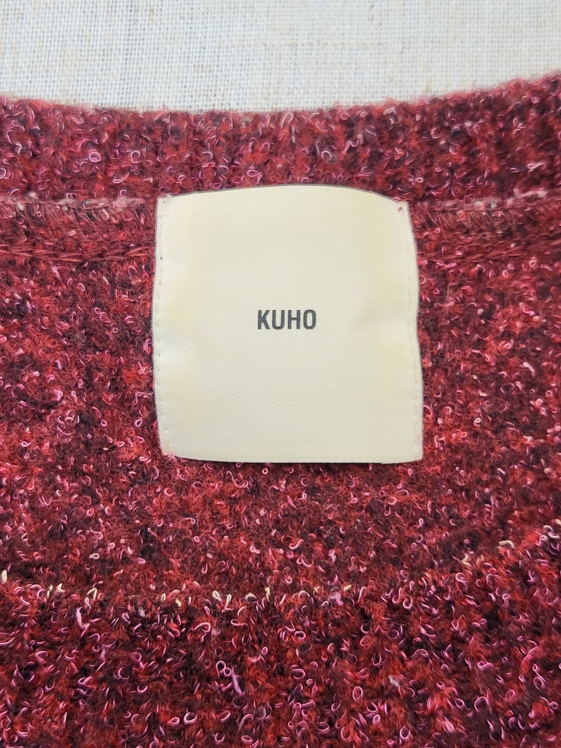 KUHO 버건디 니트 탑 s 상품이미지3