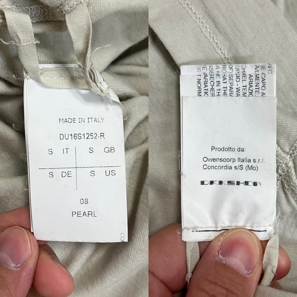 릭오웬스 16SS 다크쉐도우 절개 레벨 티셔츠 펄 상품이미지8