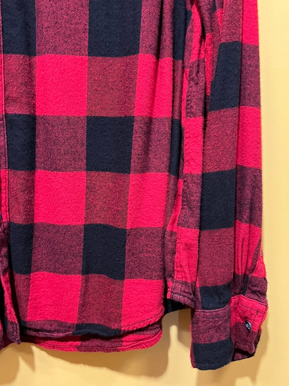 [L] 조지 George 레드 버팔로 체크 플란넬 셔츠 상품이미지5