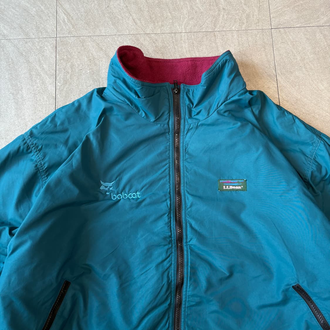 90s L.L.bean 90년대 미국 생산 엘엘빈 청록 컬러 웜업 자켓  상품이미지3