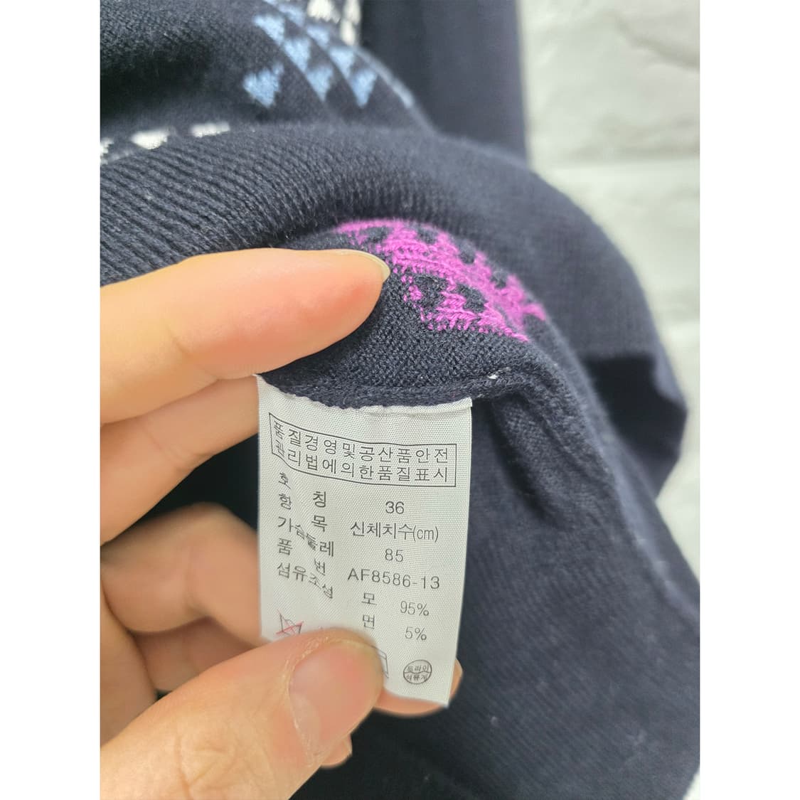 택포// 라코스테 스포츠 여성 아가일 니트 S 상품이미지3