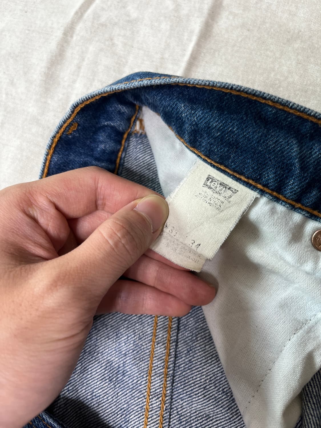 [90's USA] Levi's 오리지널 Lot 510 인디고 디스트로이 상품이미지5