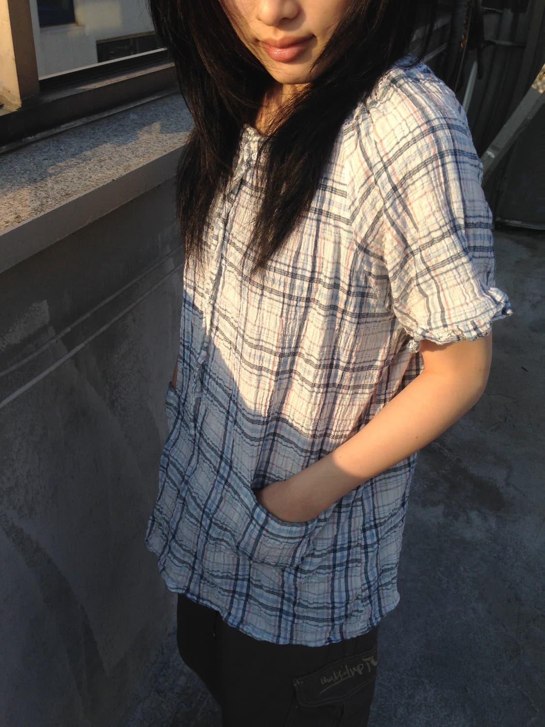 Vintage Plaid Blouse 상품이미지2