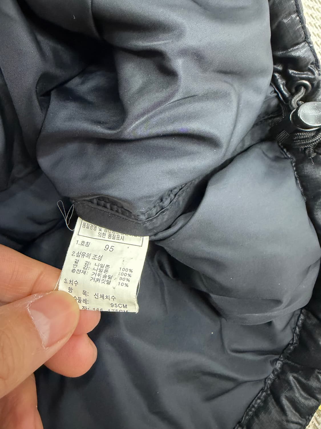 정품) 노스페이스 눕시 700필 블랙 패딩 조끼 95 상품이미지8
