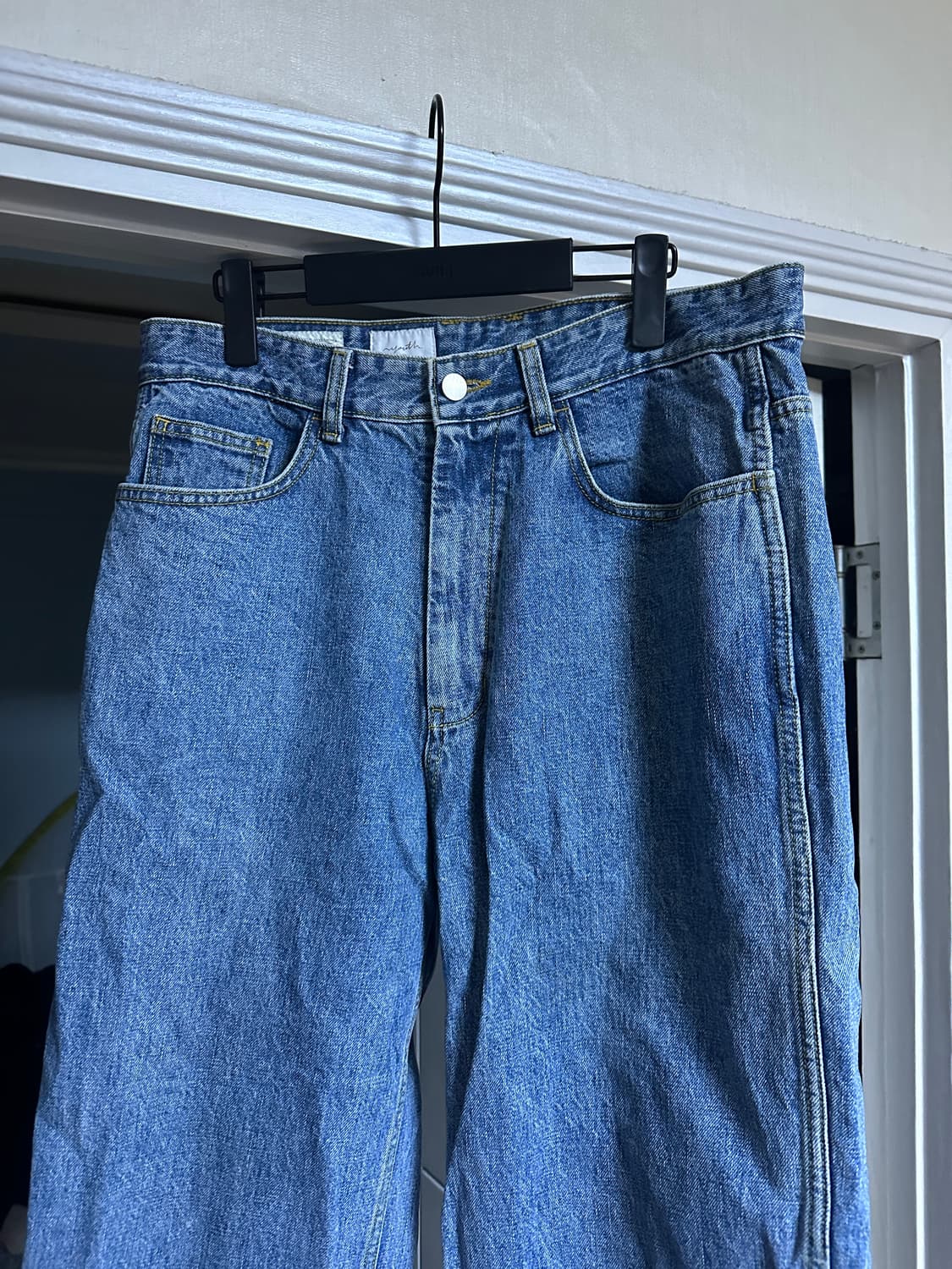 [L] 유스 와이드 중청 데님 팬츠 상품이미지2