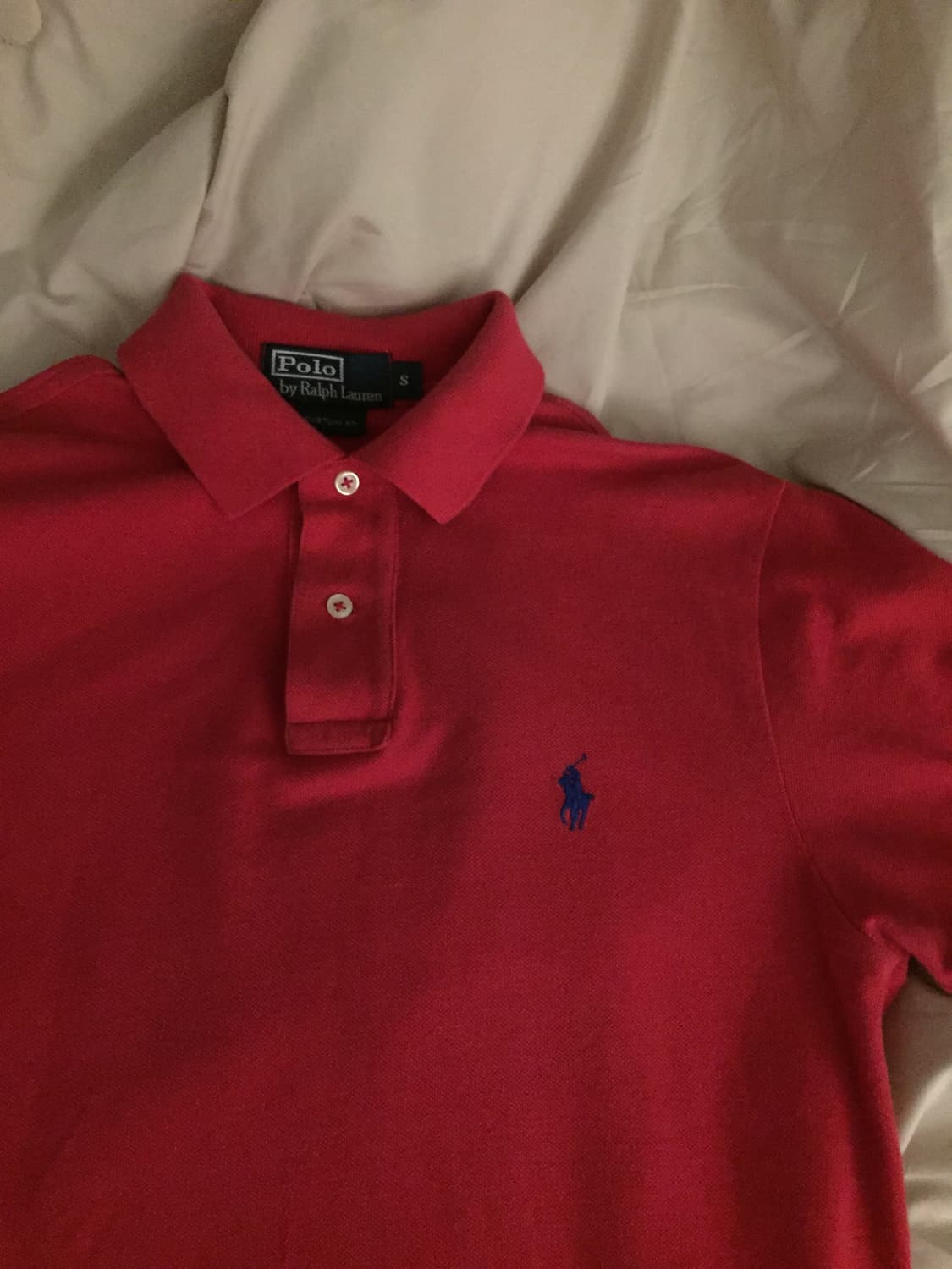 빈티지 빨강 폴로 카라티m 상품이미지2