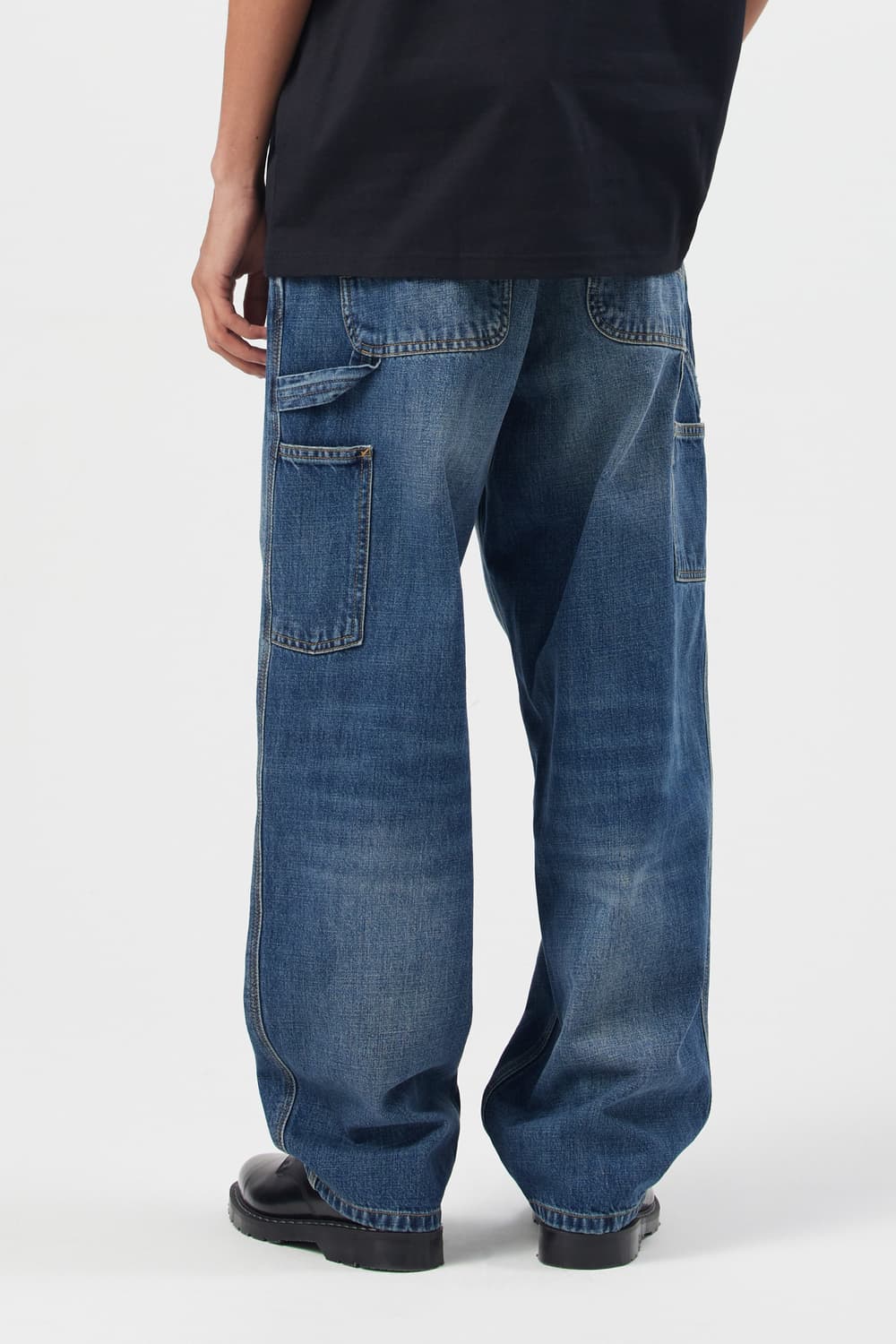 [XL] 칼하트 윕 싱글 니 팬츠 블루 다크 유즈드 워시 상품이미지2