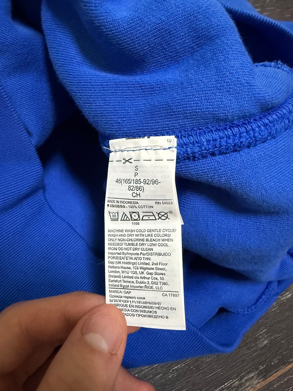 이지갭 퍼펙트 후디 블루 s 상품이미지3