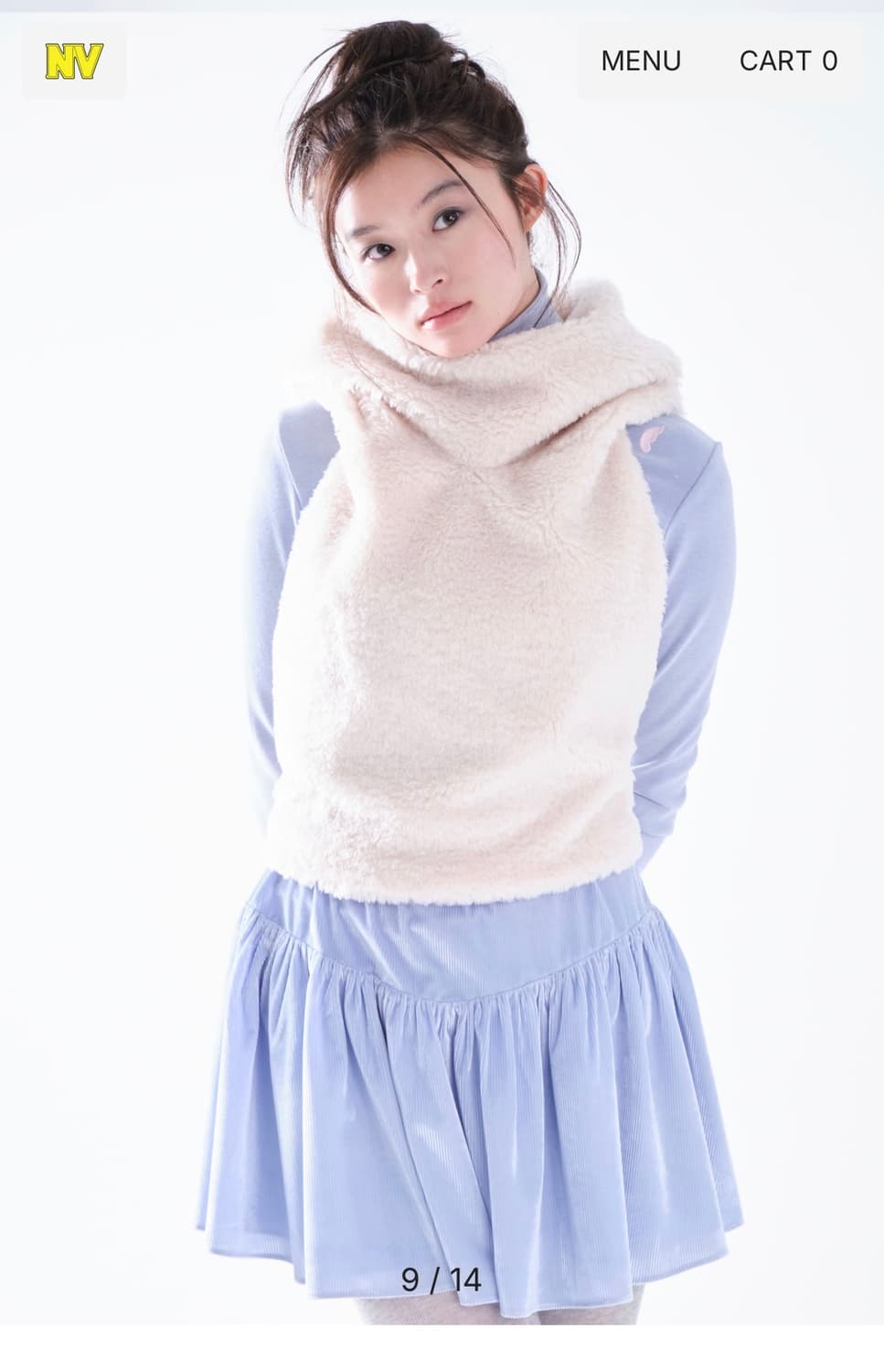 Fur Hoodie Vest_Ivory 상품이미지1