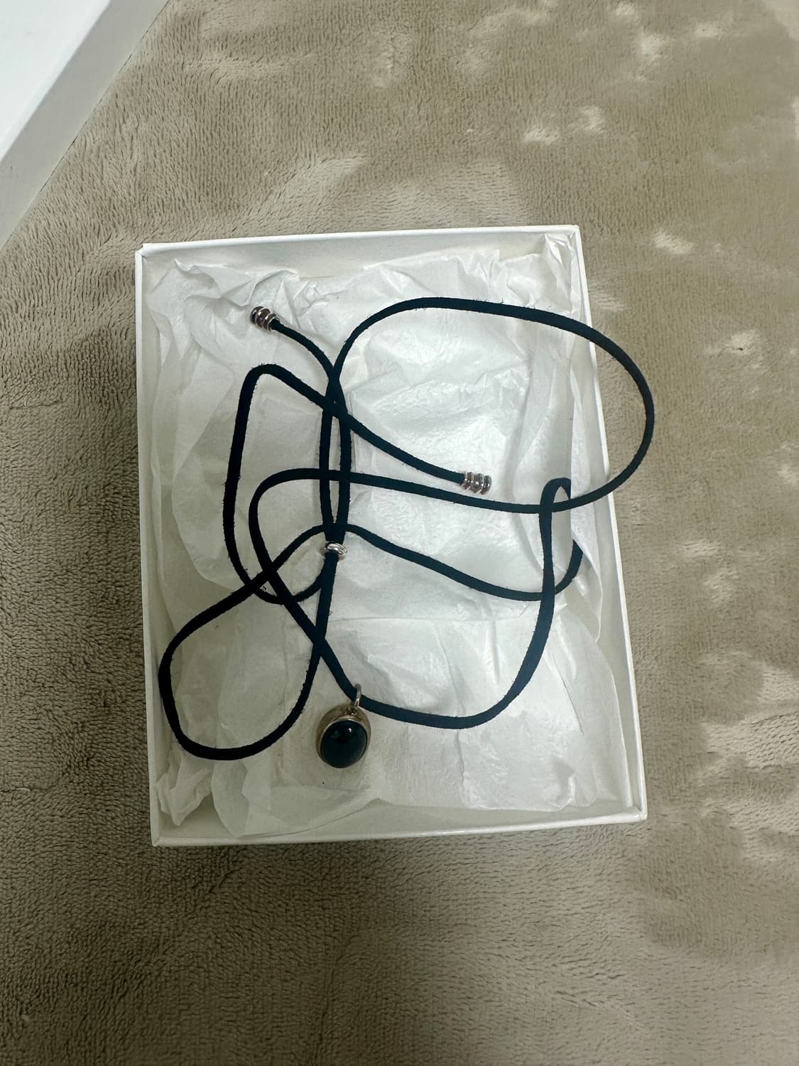 유스 원석 레더 스트랩 목걸이 판매해요 상품이미지5