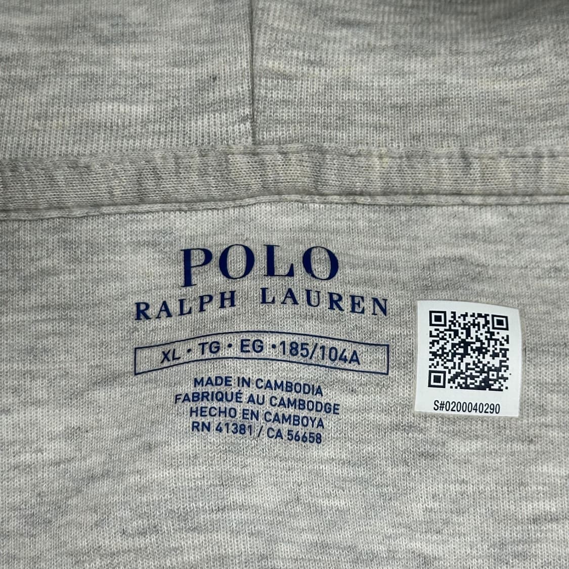 폴로 랄프로렌 포니 오트밀 후드집업 (XL) 상품이미지6