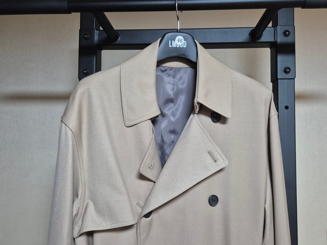 엘무드 프리미엄 울 오버핏 트렌치코트 46 상품이미지4