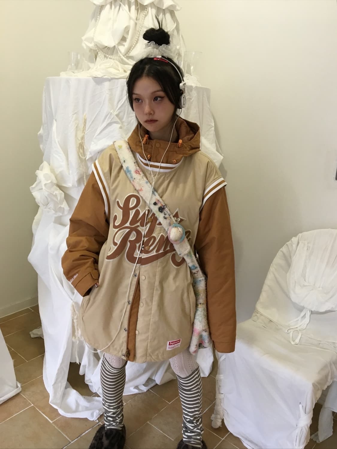 슈프림 미첼앤네스 후드패딩 상품이미지7