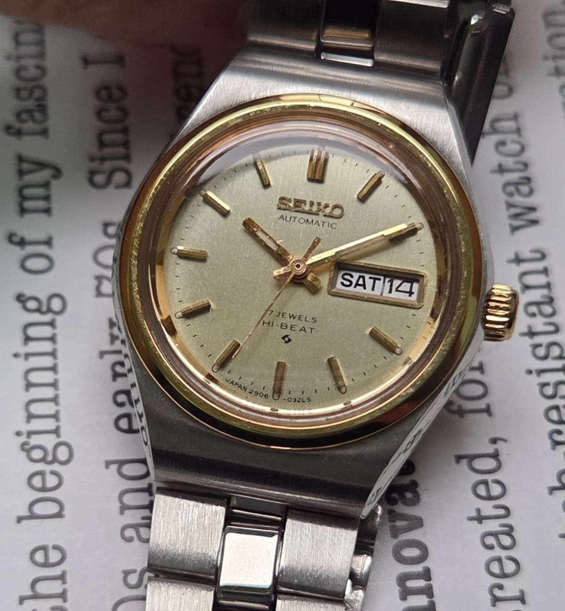 빈티지 세이코 하이비트 샴골판 데이데이트 여성용 브레이슬릿 ver. 상품이미지9