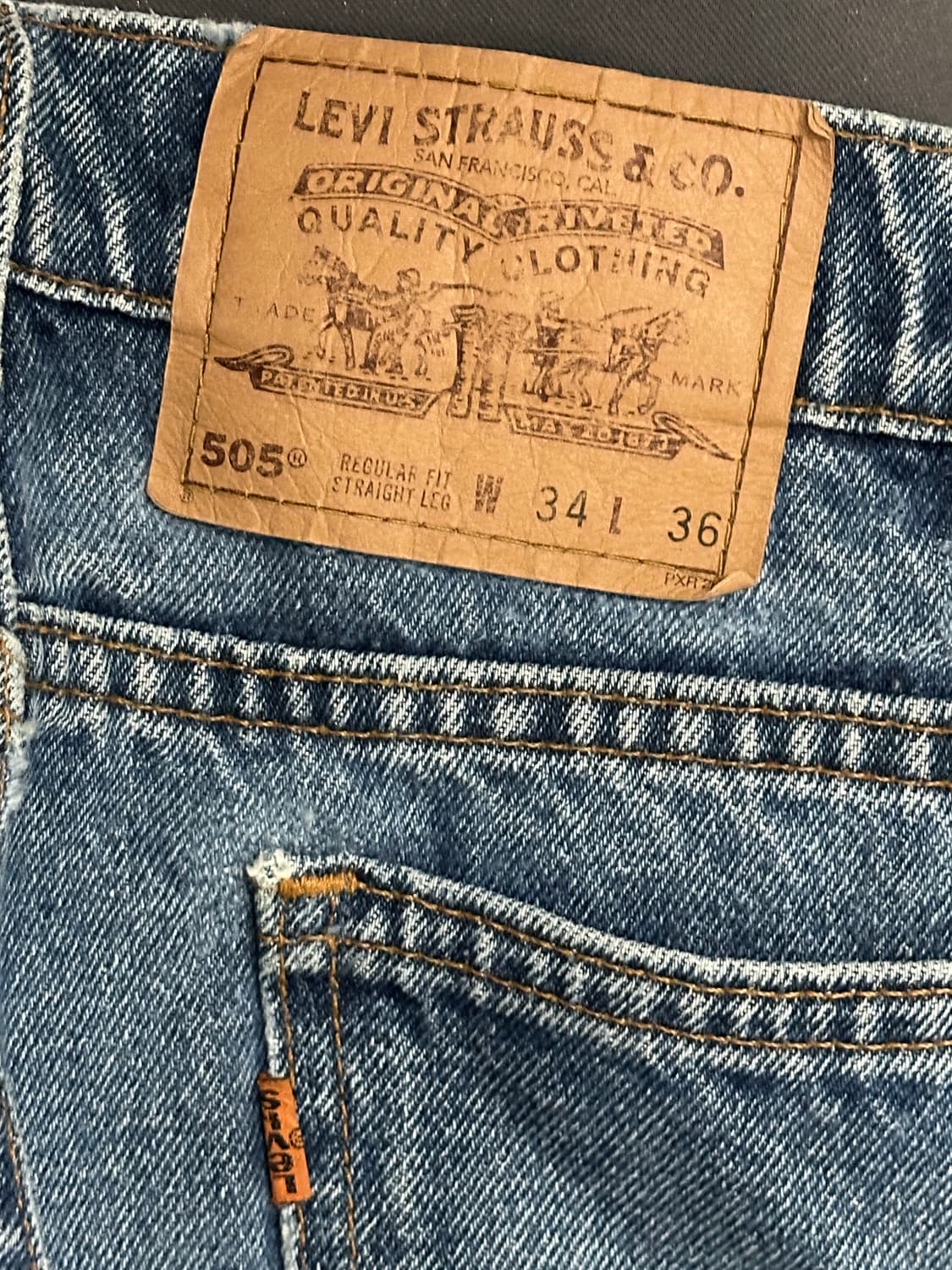 90s 리바이스 505 오렌지탭 (made in usa) 34/36 상품이미지3