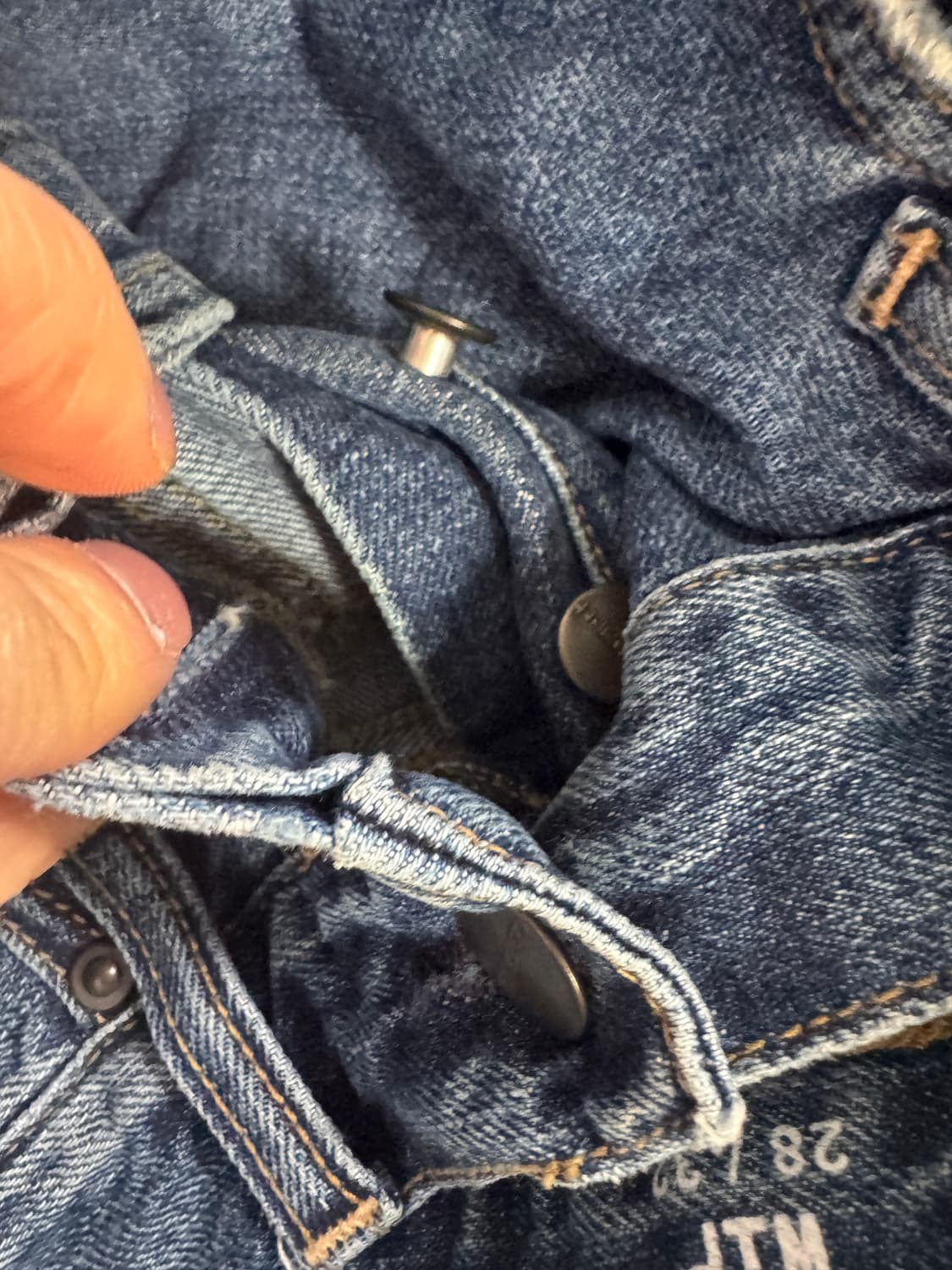 정품!! 칼하트 웝 워시드 로고 빈티지 워싱 데님팬츠 29.9인치 상품이미지7