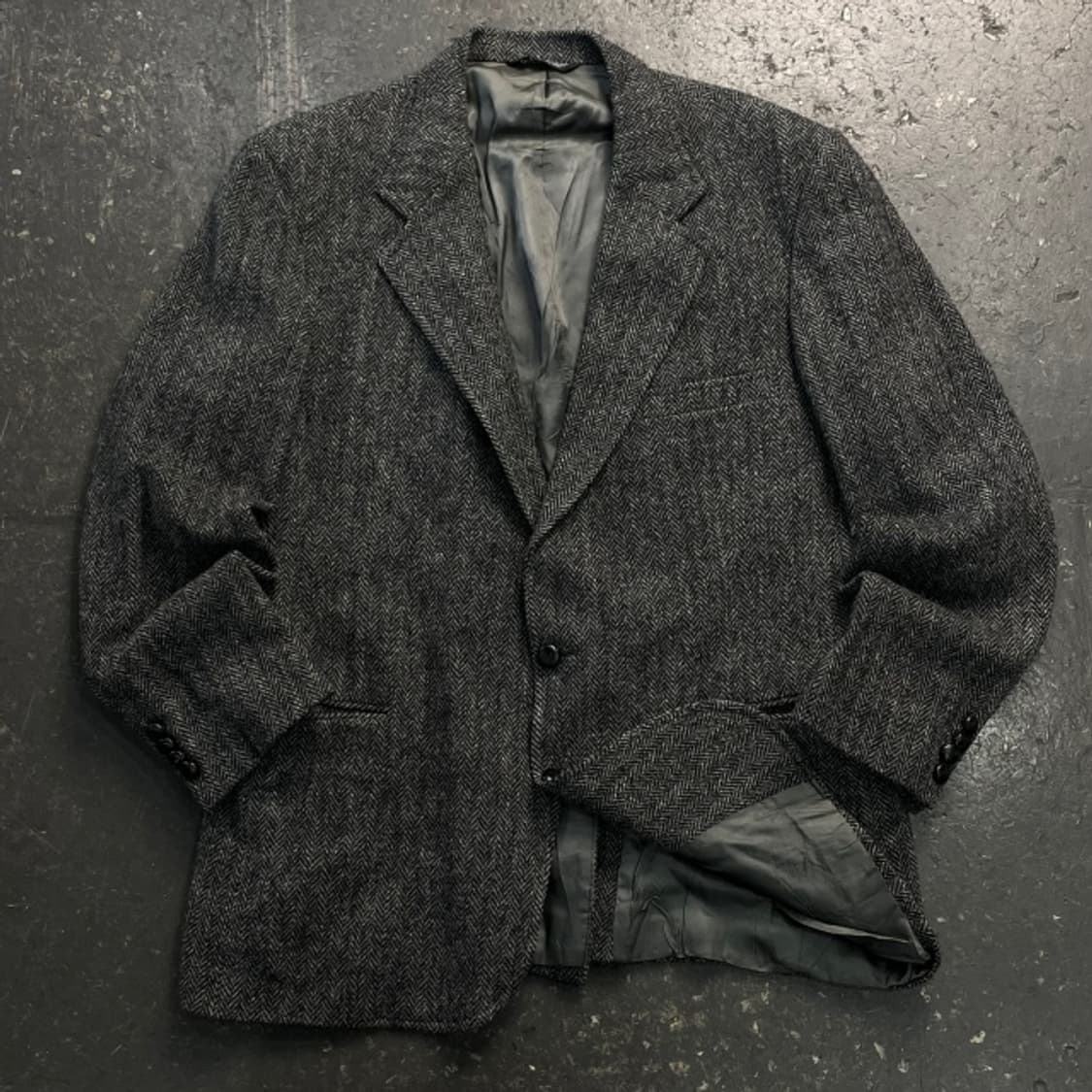 100 해리스트위드 해링본 울 블레이저 자켓 상품이미지1