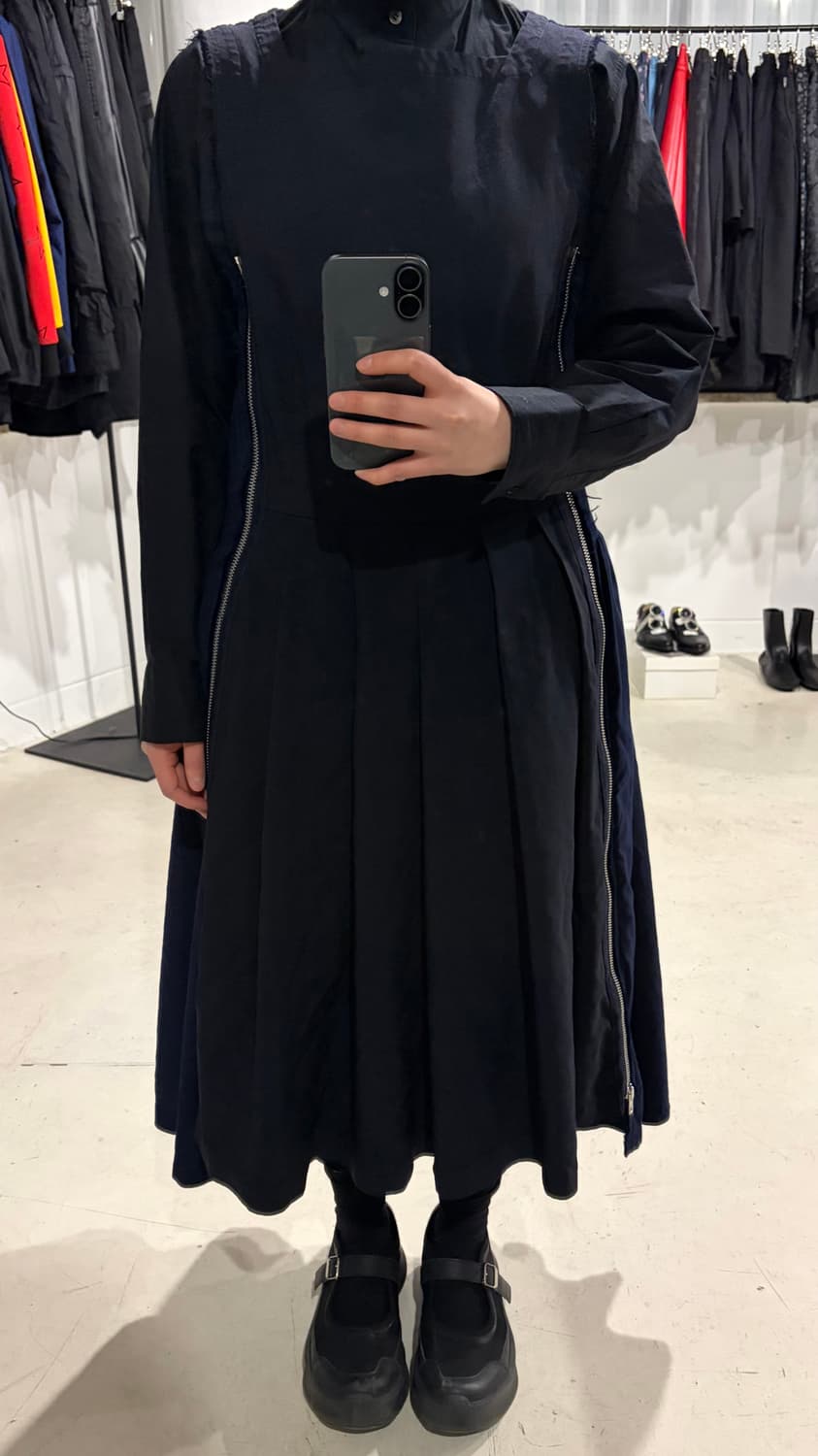 Zipper Docking Pleats One Piece 상품이미지10