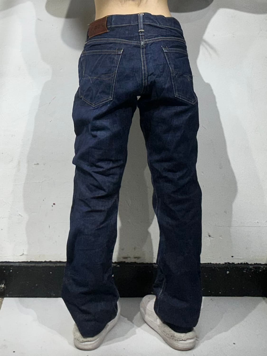 폴로 진청 가죽탭 스트레이트핏 데님 팬츠 청바지  상품이미지3