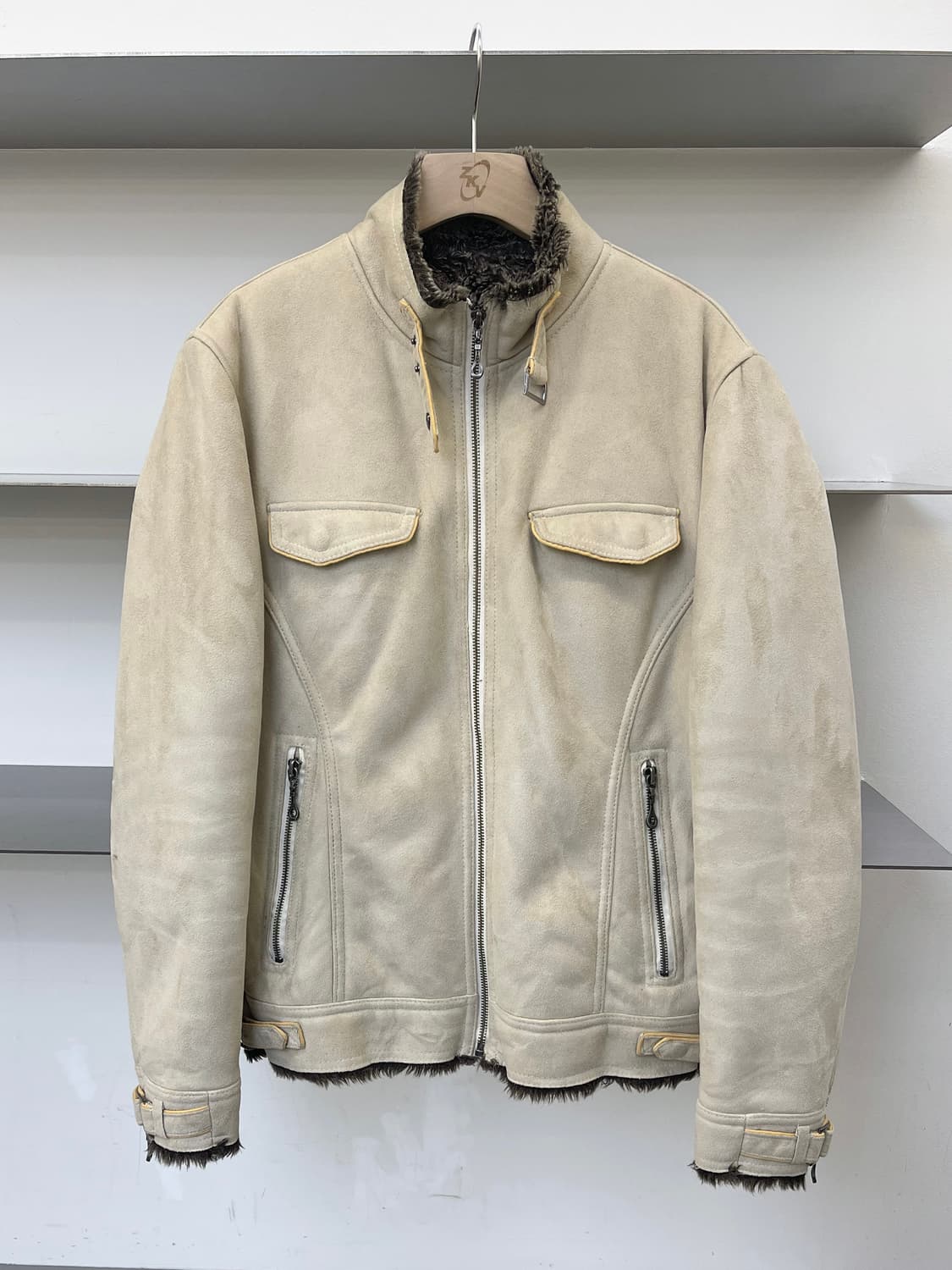 Maie&Co. 폭스 레더 쉐르파 자켓 상품이미지1