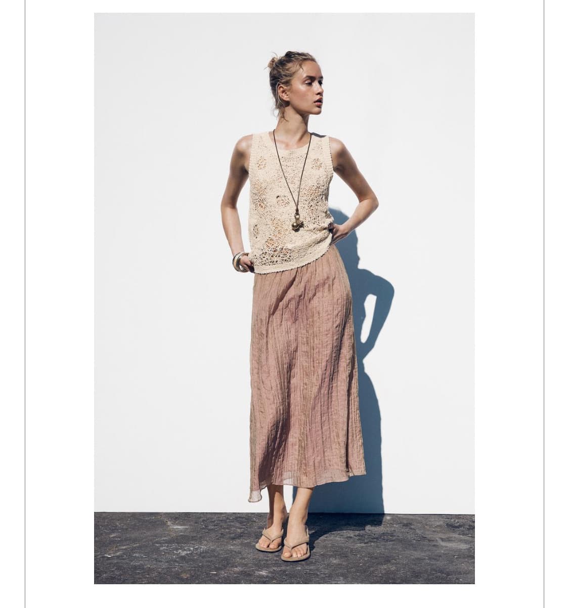 zara 자라 핑크 스커트 상품이미지1