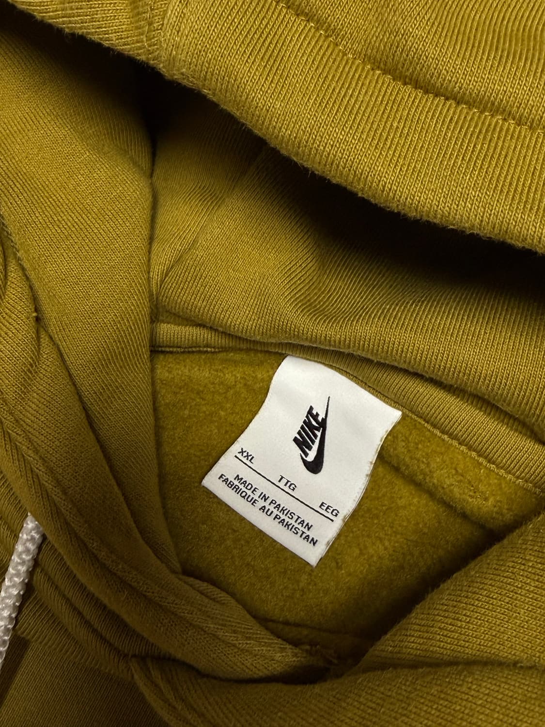 나이키 클럽 플리스 풀오버 후디 XXL 후드티 스웻 머스타드 옐로우 상품이미지3