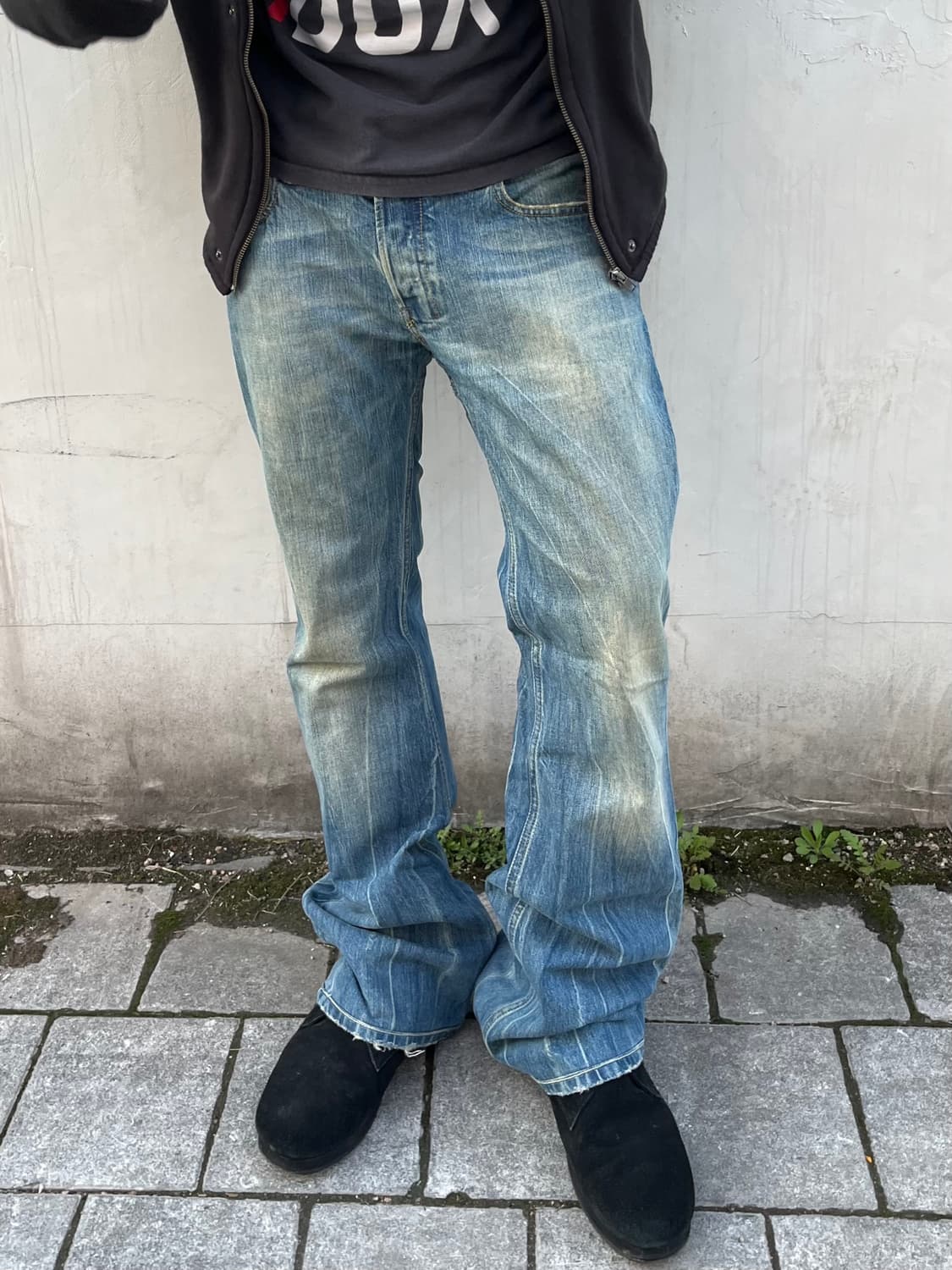 디젤 워싱 플레어 데님팬츠 상품이미지2