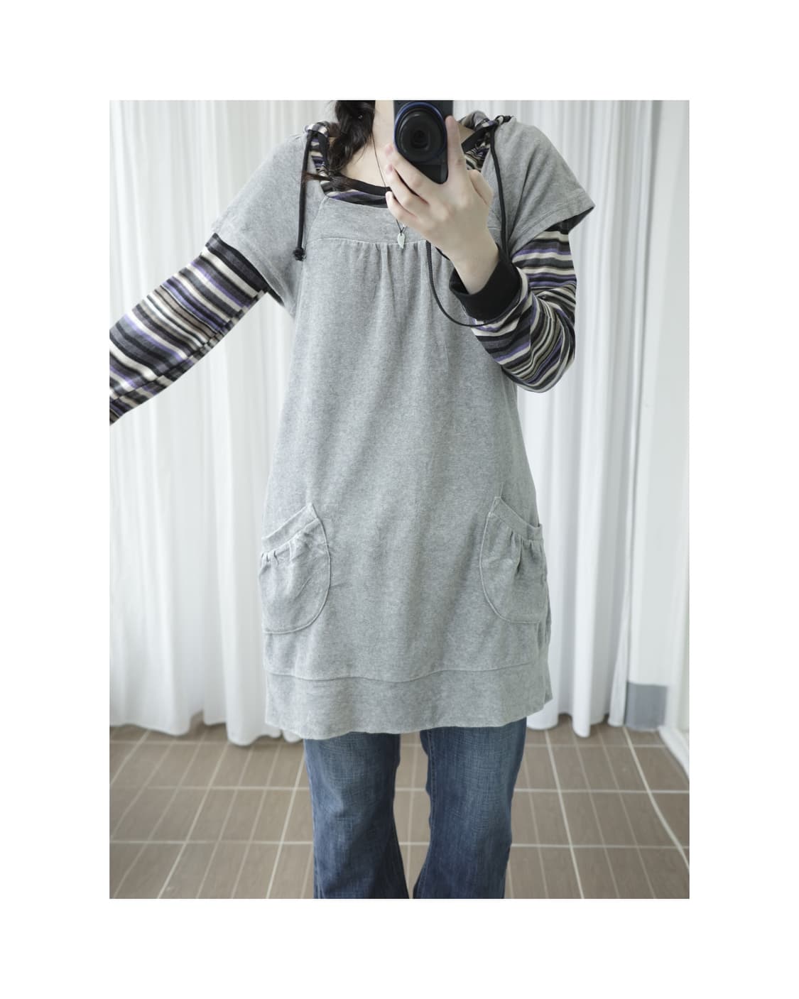 Stripe purple hoodie 상품이미지3