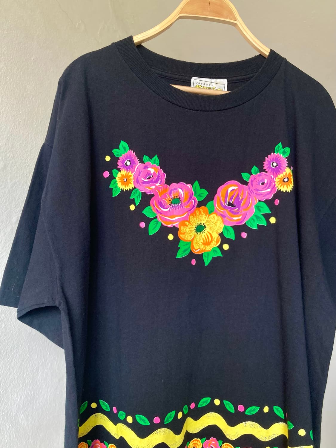 싱글 스티치 플라워 패턴 티셔츠 상품이미지2