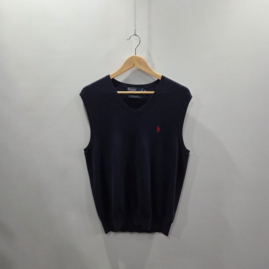 폴로랄프로렌 피마코튼 니트 베스트 네이비 M 상품이미지1