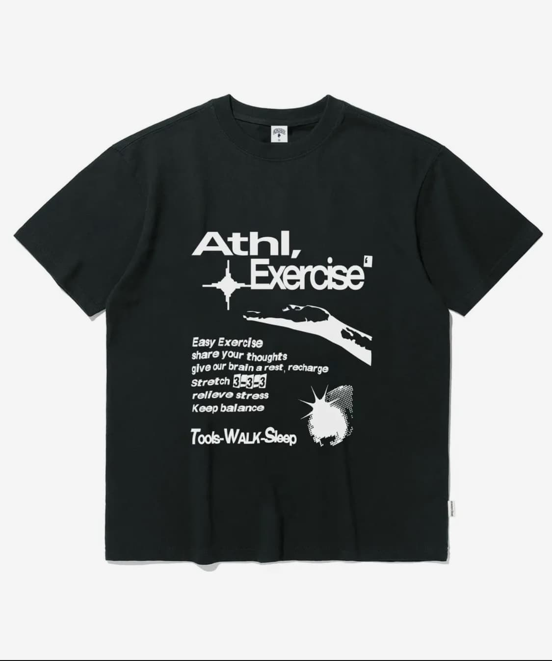 엑서사이즈 반팔 티셔츠 블랙 XL 상품이미지1