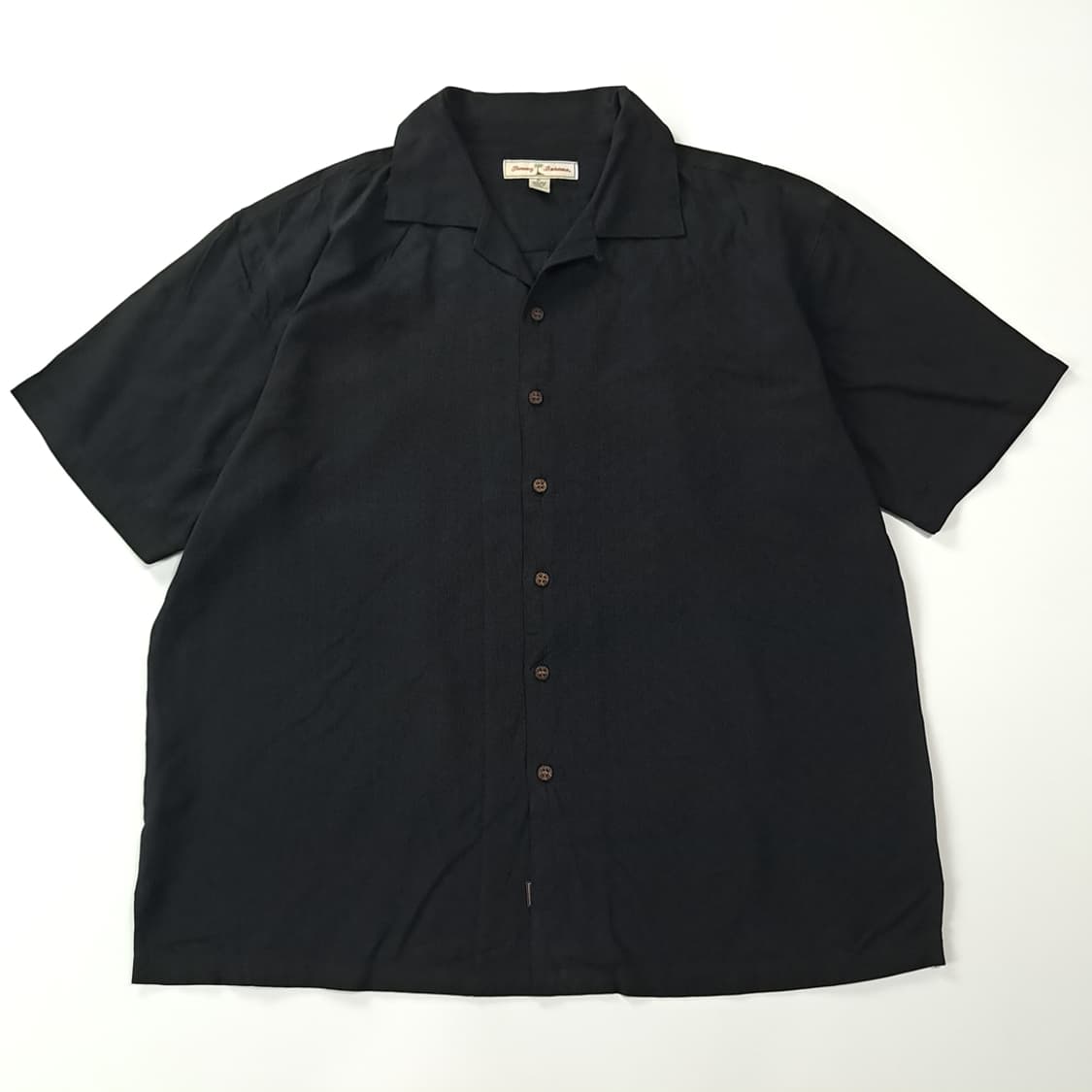 CK953 XL 토미바하마 00s 실크 블랙 하와이안 캠프 셔츠 남방 상품이미지1