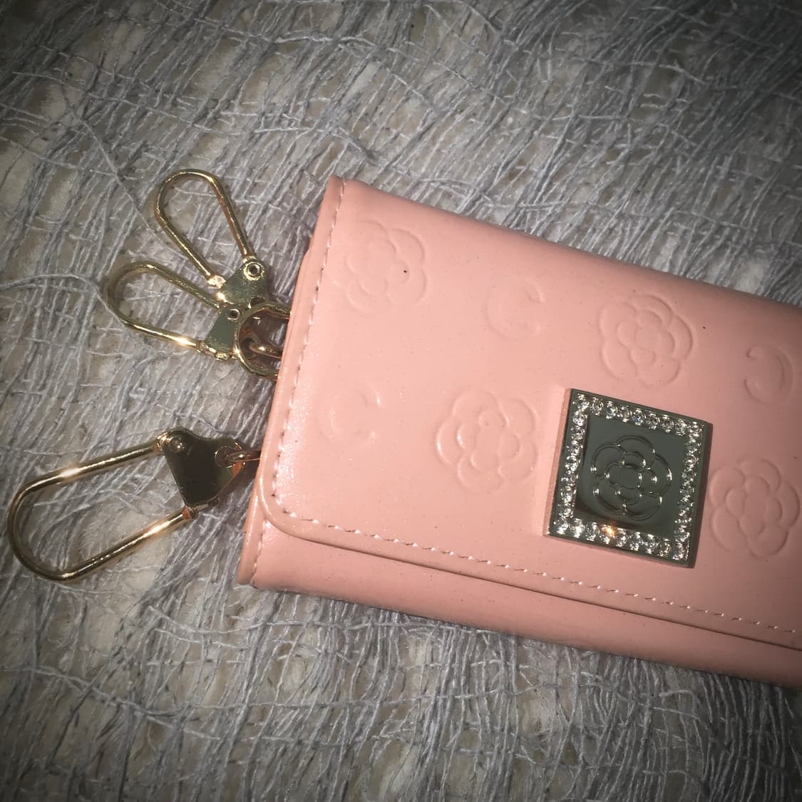 CLATHAS pink rose keyring card wallet 상품이미지2