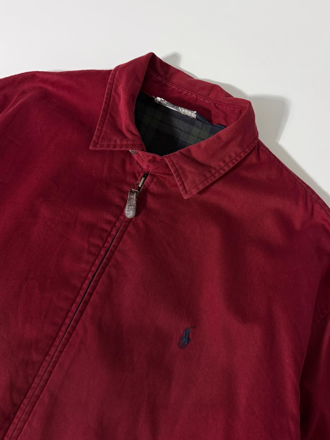 폴로 랄프로렌 오버핏 90‘s 해비 코튼 다크 레드 헤링턴 자켓 상품이미지3