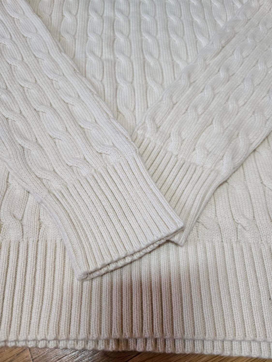 폴로 랄프로렌 정품 남성 크림 케이블 니트 상품이미지5