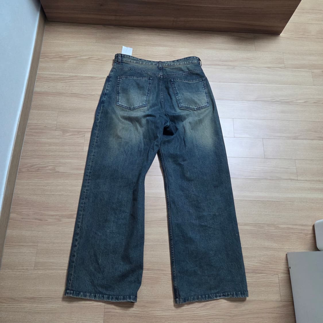 벨리에 트루 와이드 데님 팬츠 빈티지 인디고 30 (롱기장, 수선) 상품이미지5