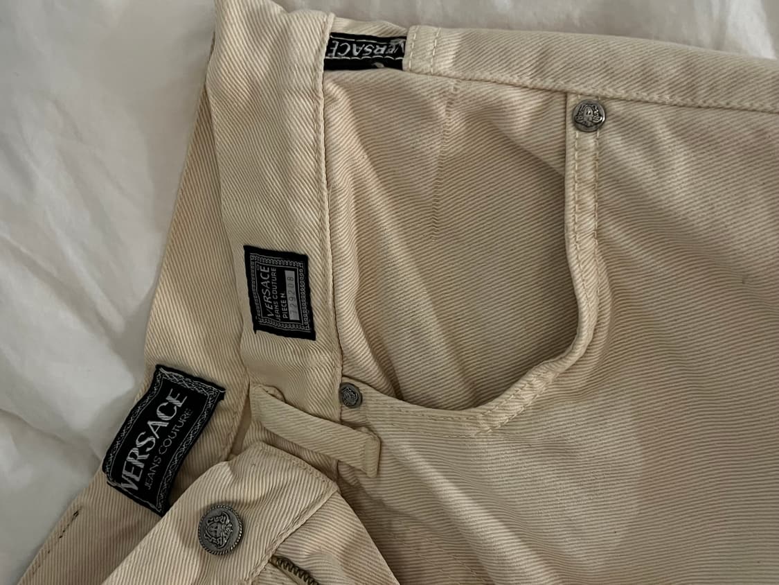 베르사체 정품 아이보리 데님 사이즈31 45 상품이미지3