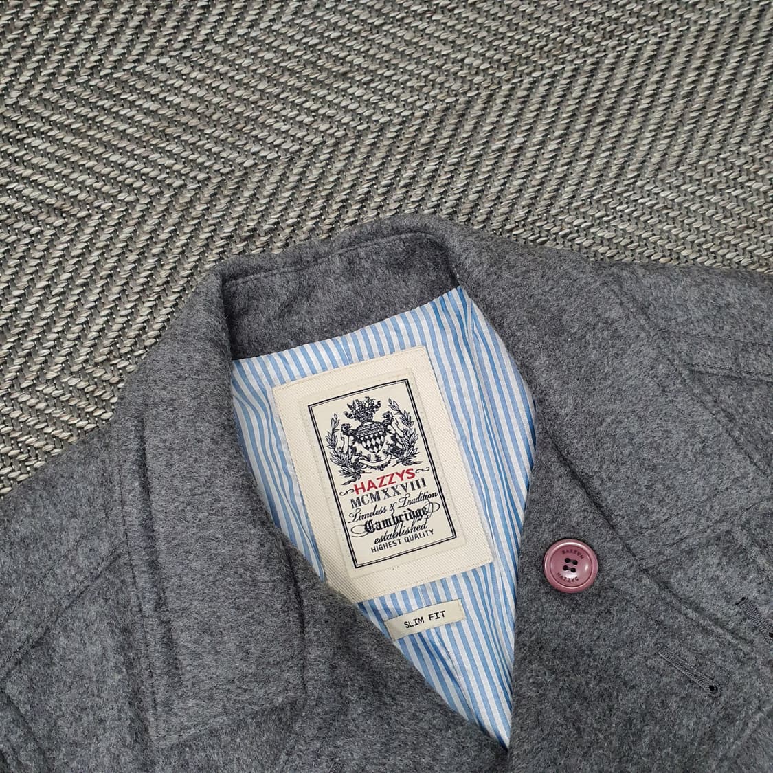 헤지스 더블버튼 울 자켓 남자105 상품이미지2