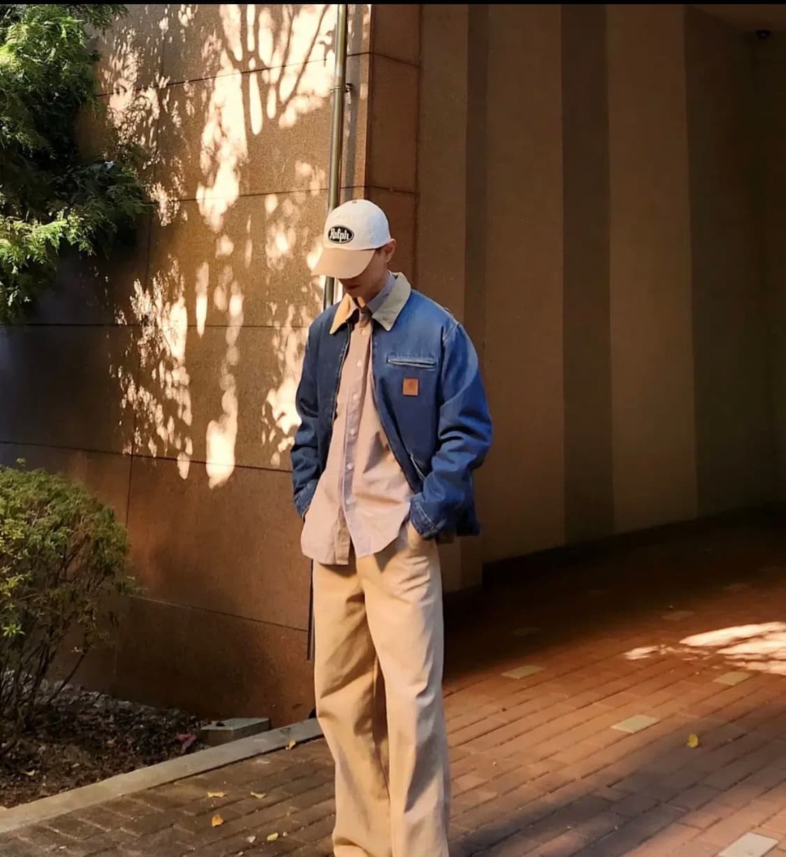 칼하트 WIP OG 디트로이트 자켓 블루 더스티 해밀턴 브라운 상품이미지3