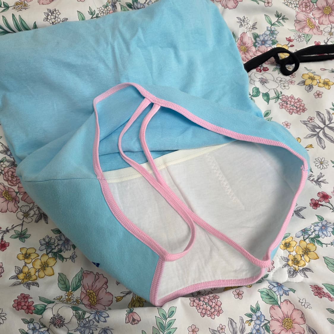 일본빈티지)애플 블루x핑크 y2k 히메오네갸루 홀터넥 슬리브리스민소매 상품이미지4