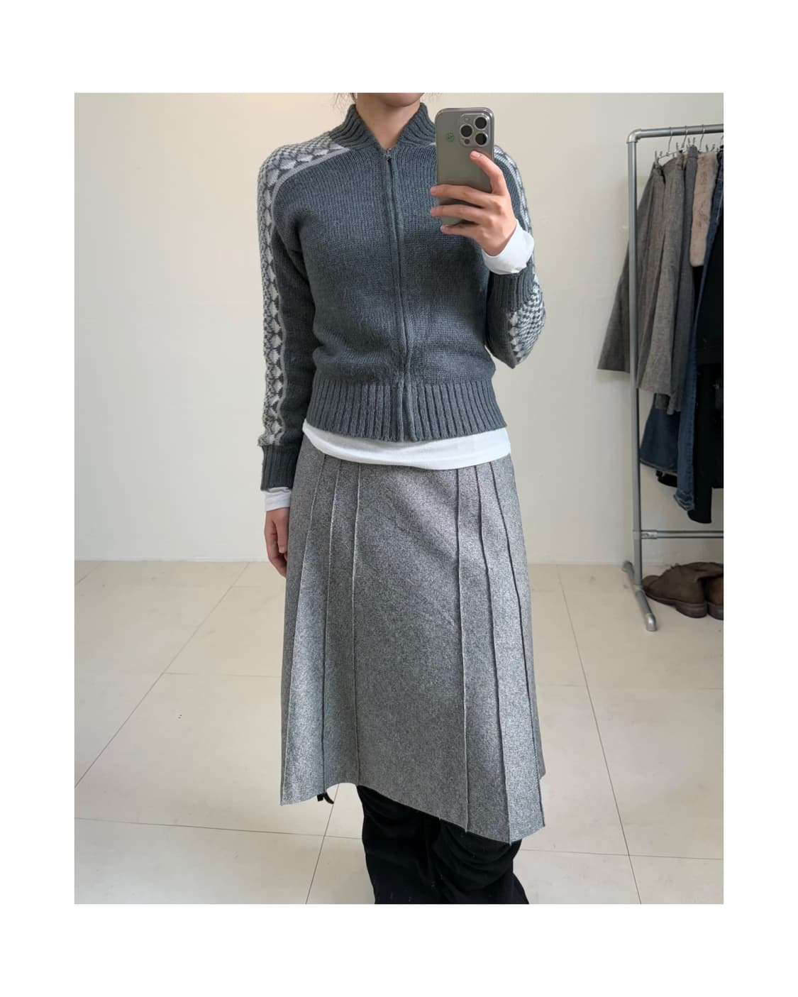 빈티지 니트 집업 상품이미지6