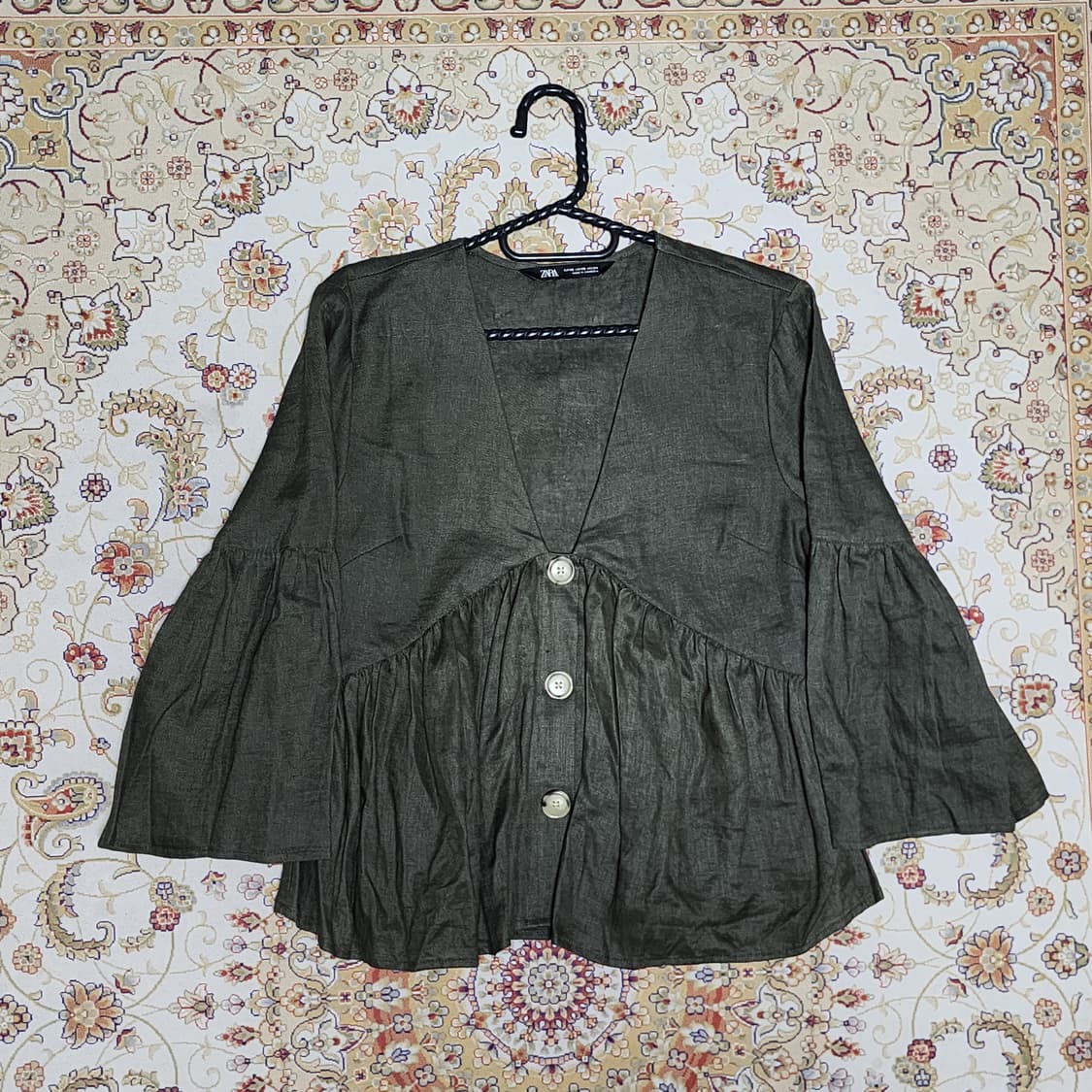 자라 린넨 블라우스 
XS 상품이미지1