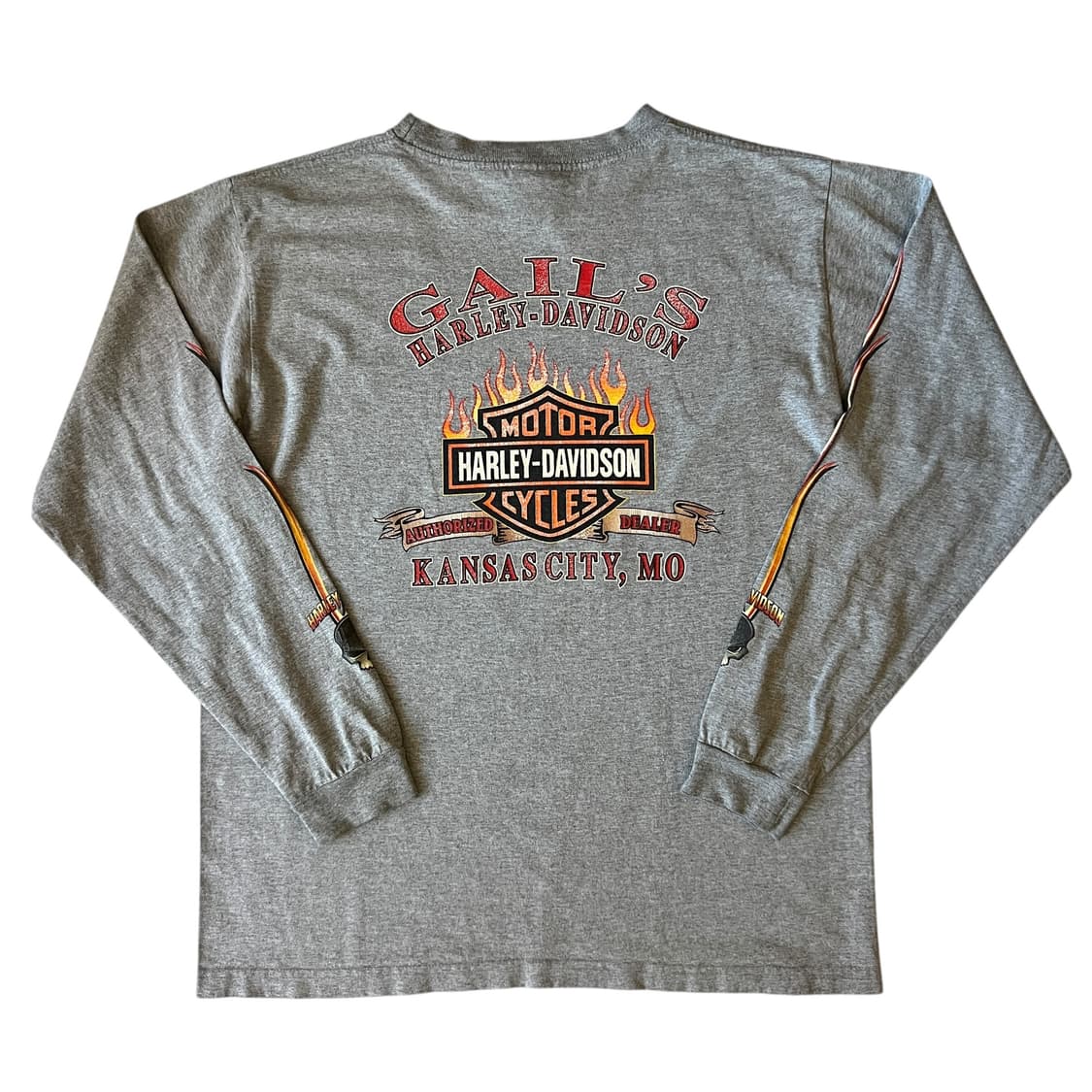 빈티지 00s Harley Davidson 스컬 롱슬리브 상품이미지2