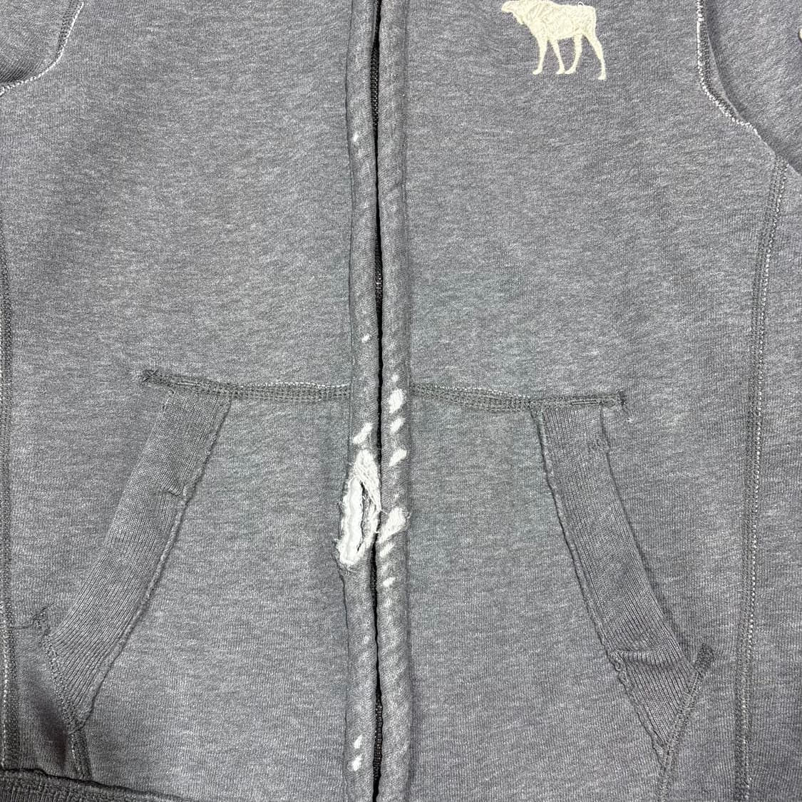 아베크롬비 그레이  데미지 후드집업 상품이미지3