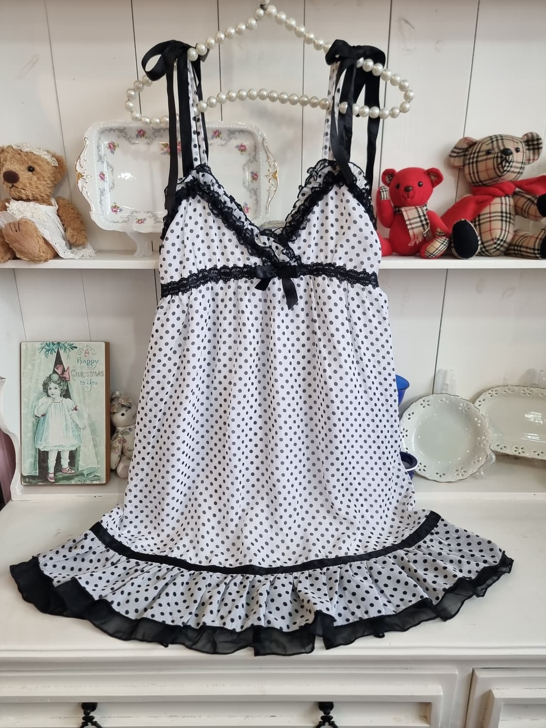 (TRALALA, 트랄라라) 도트 레이스 캐미솔 원피스 상품이미지1