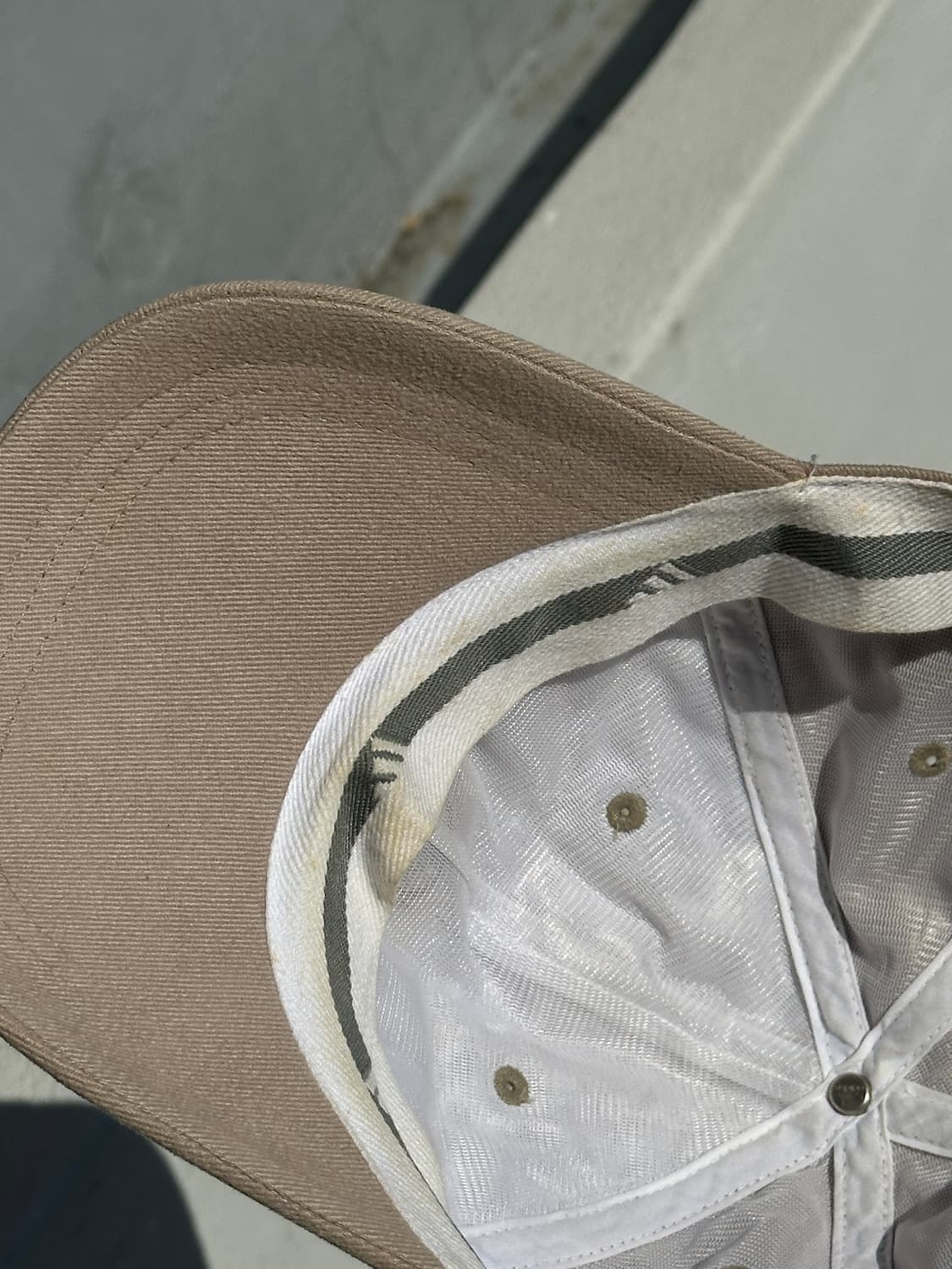 [F] 아디다스 로고 베이지 볼캡 모자 클래식 빈티지 상품이미지6